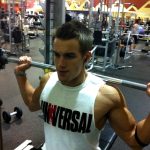 shoulders press behind the neck
